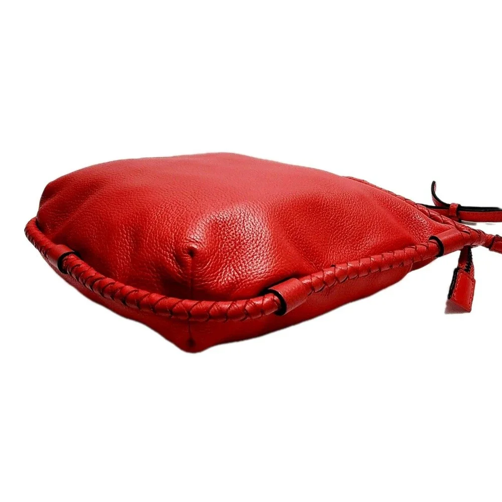 TAHARI ALS Leather Shoulder Bag Hobo With Tassel - Picture 10 of 13